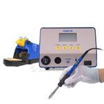 HAKKO Soldering Station, Temperature Controlled Soldering Machine FX-805, 400W Ultra-high Output Hyper Soldering Iron, Complex Heater Tip, ESD Safe